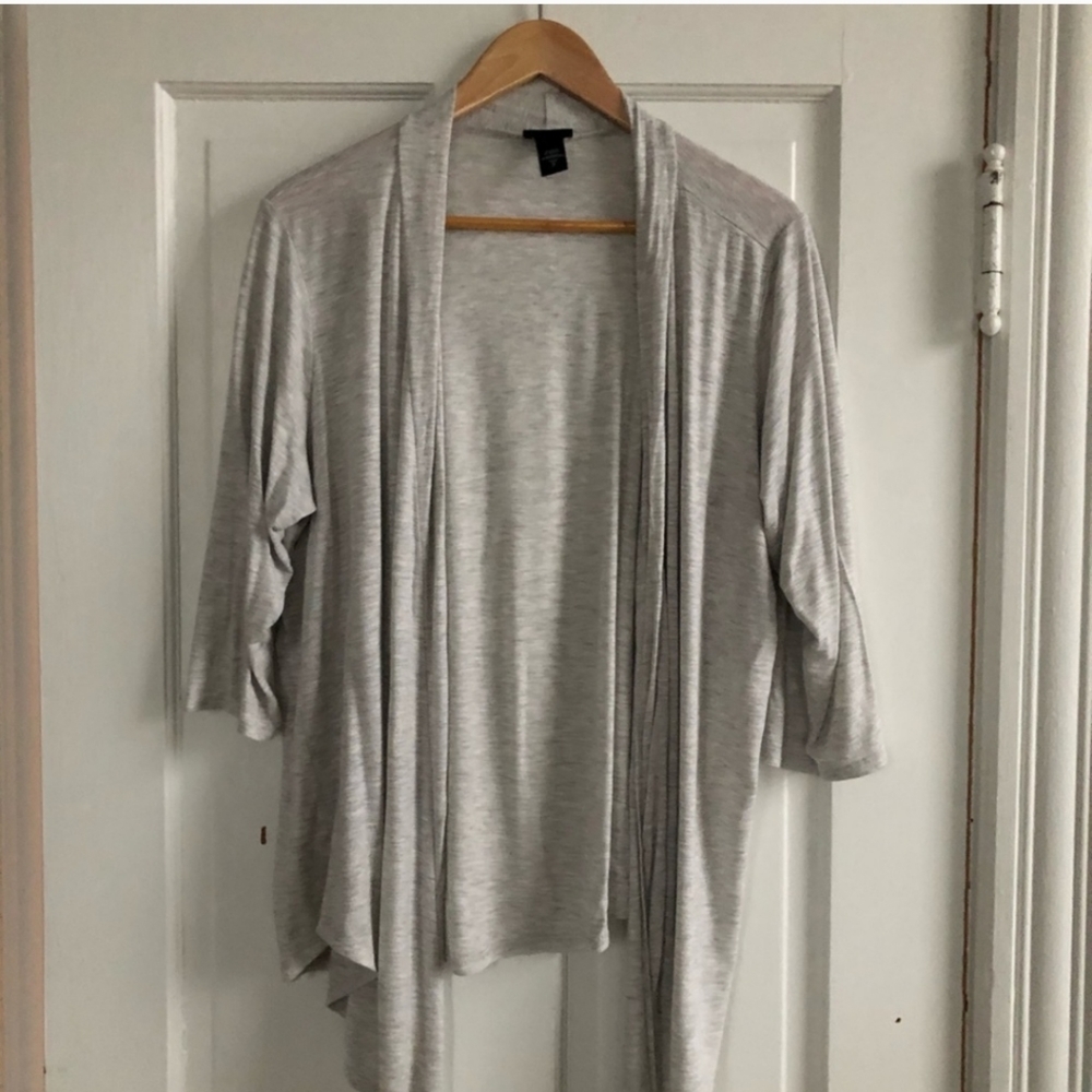 Torrid Gray Open Waterfall Cardigan, Size 2X